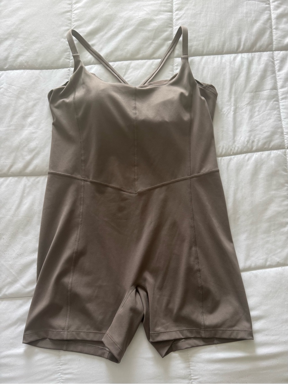 all in motion Taupe athletic Romper